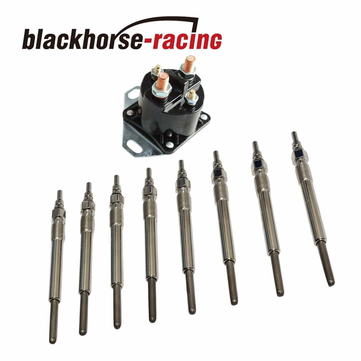 Dual Coil Glow Plug Set & Black Relay Kit For 7.3L Ford Powerstroke Turbo Diesel - www.blackhorse-racing.com