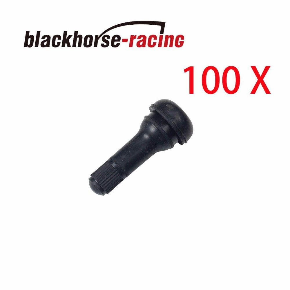 100 Pc Black Rubber MOST POPULAR VALVE TR 413 Snap-In Tire Valve Stems Short - www.blackhorse-racing.com