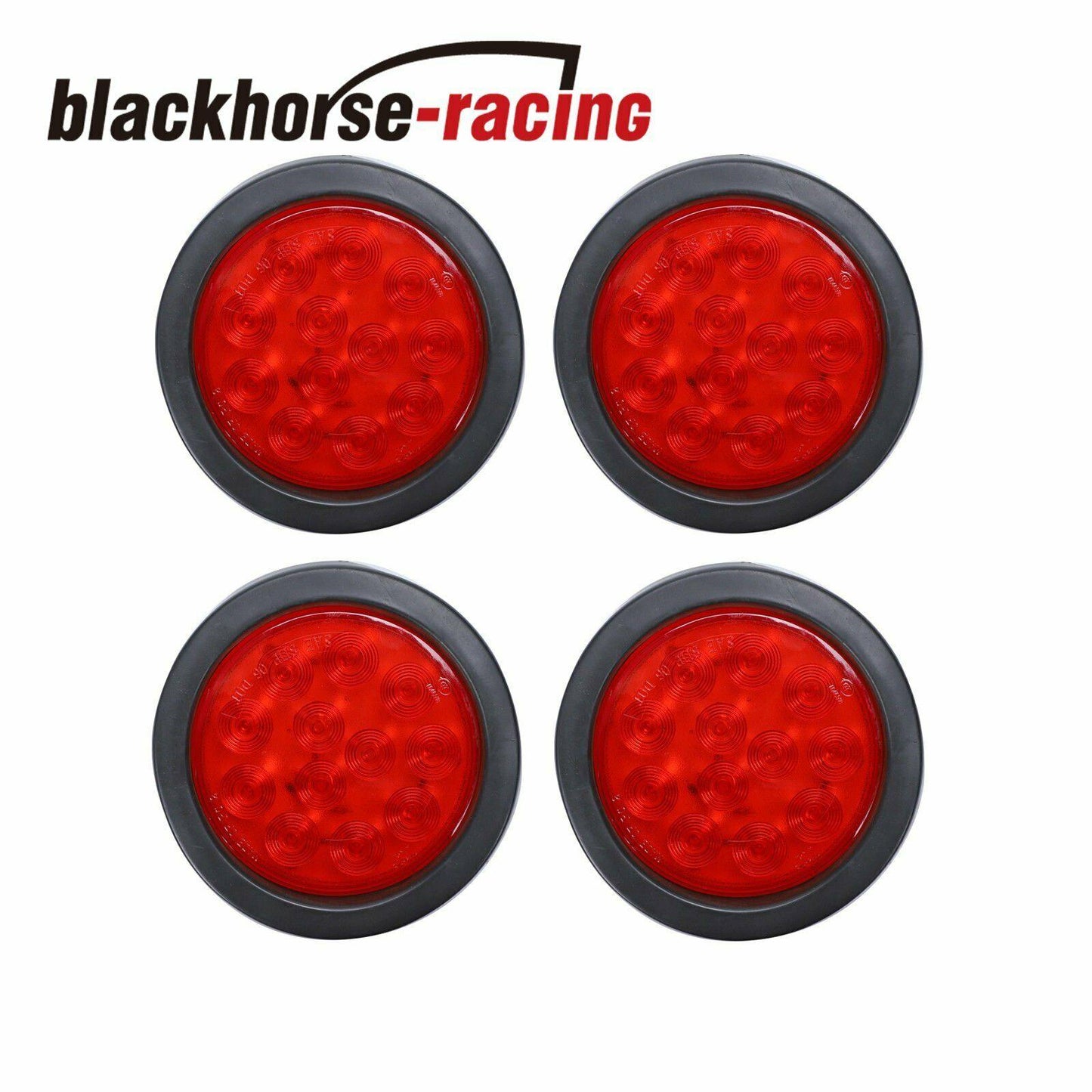 
                  
                    4pcs 4" Round 12LED Stop Turn Brake Truck Trailer Tail Lights Flush Mount - www.blackhorse-racing.com
                  
                