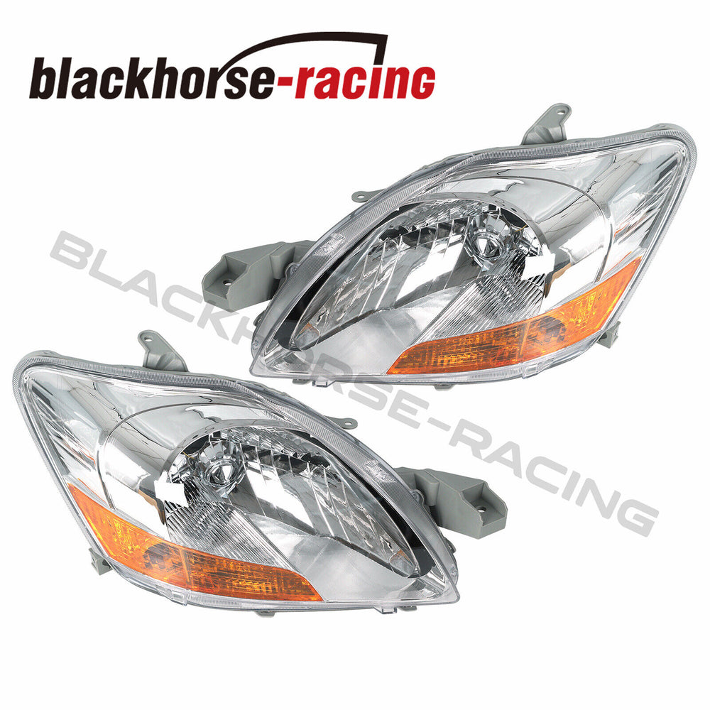 Headlight For 2007-2012 Toyota Yaris Pair Set Left Right Headlamp Clear Housing