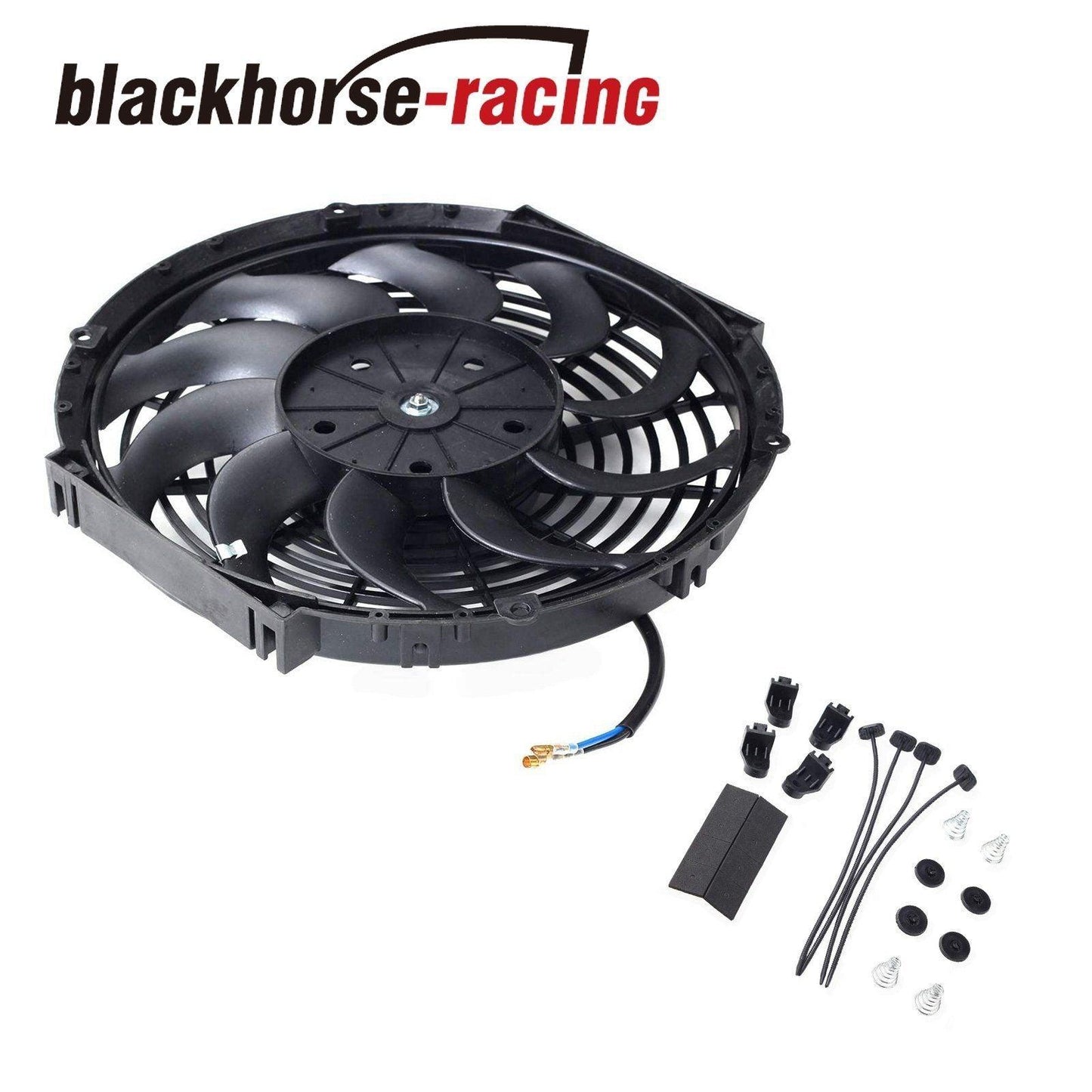 
                  
                    12'' ELECTRIC RADIATOR/ENGINE COOLING FAN+MOUNTING ZIP TIE KITS BLACK 12'' - www.blackhorse-racing.com
                  
                