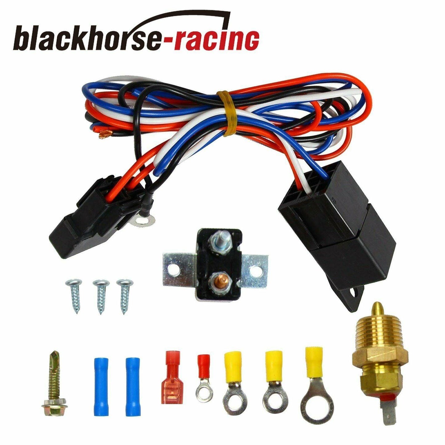 
                  
                    12'' Black Electric Radiator Fan High 1400+CFM Thermostat Wiring Switch Relay Kit - www.blackhorse-racing.com
                  
                