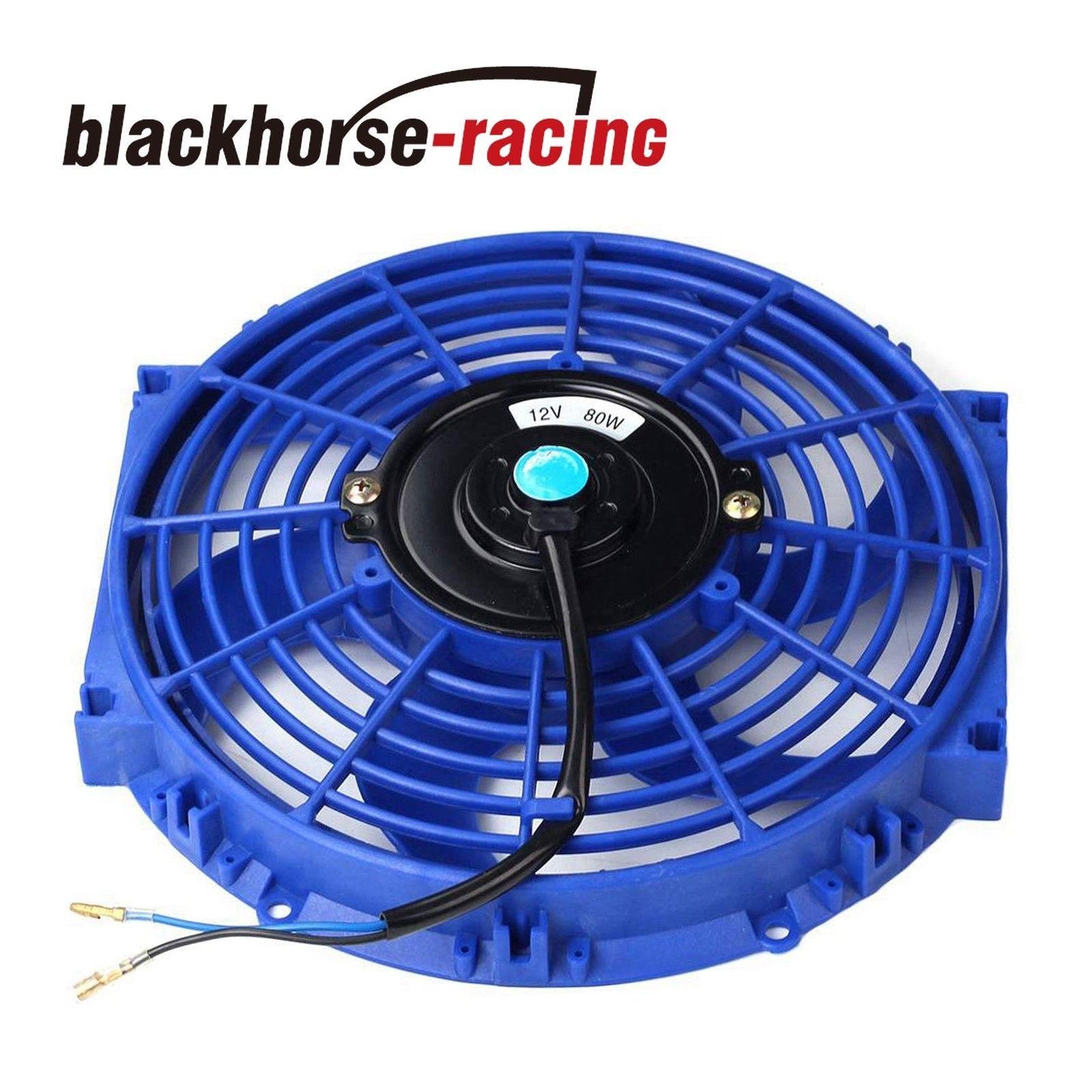 10'' ELECTRIC RADIATOR/ENGINE COOLING FAN+MOUNTING ZIP TIE KIT BLUE UNIVERSAL10'' - www.blackhorse-racing.com