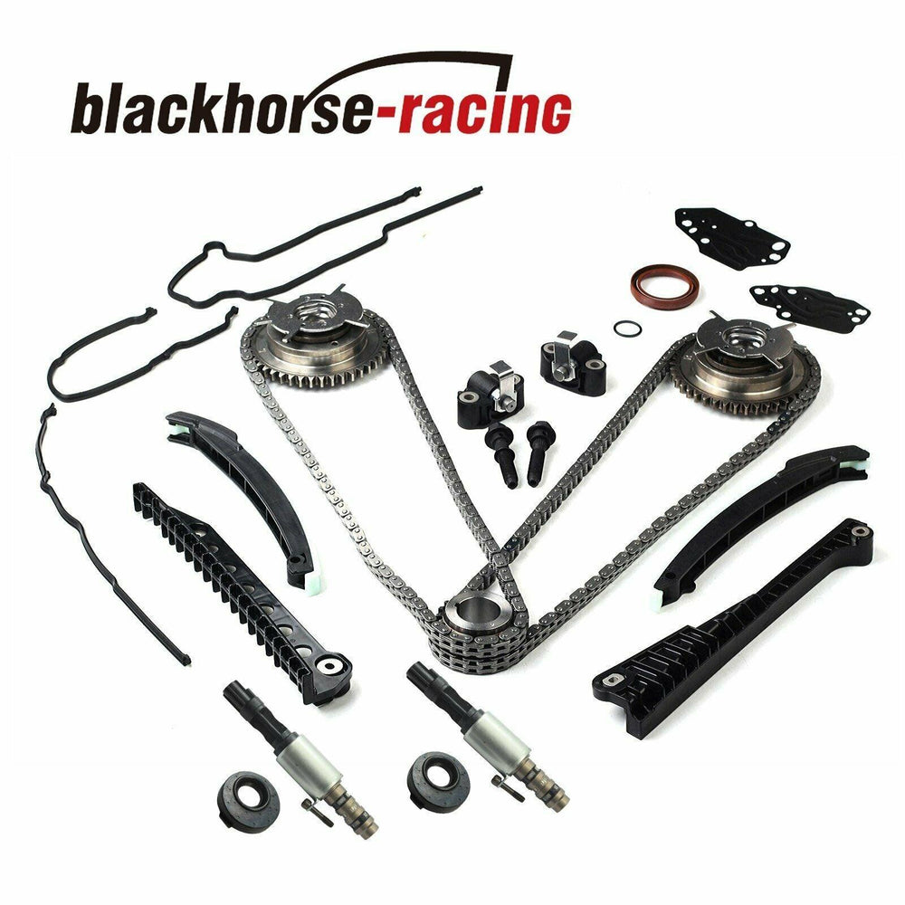 Timing Chain Kit Timing Cover Seal VVTi Cam Phaser Solenoid Valves For Ford 5.4L - www.blackhorse-racing.com